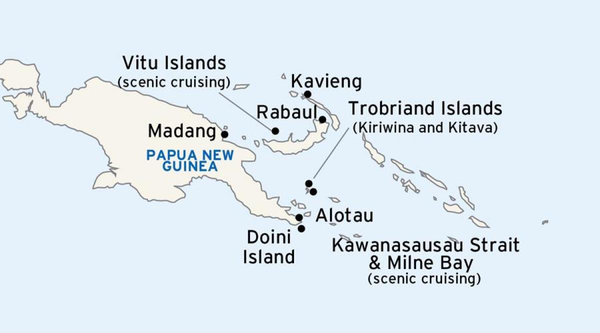 Karte von alotau-papua-Neuguinea