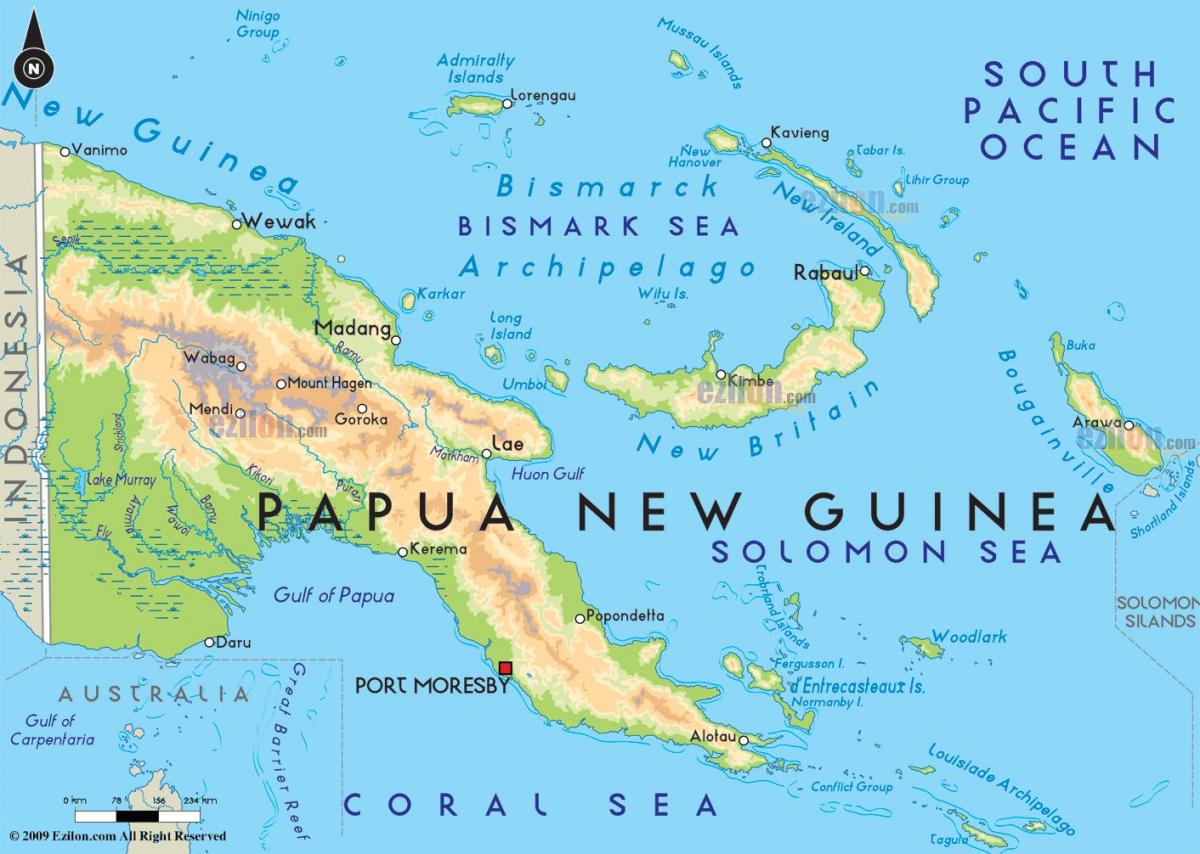Karte der Hauptstadt von papua-Neuguinea