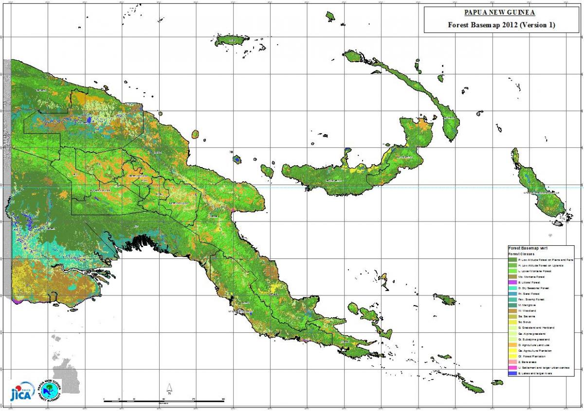 Karte von papua-Neuguinea Klima