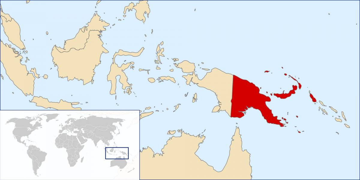 papua new guinea Lage auf Weltkarte