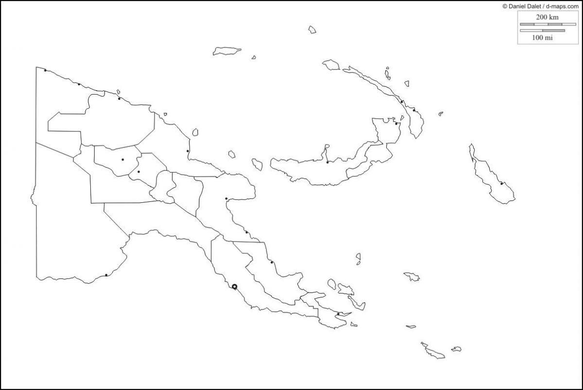 Karte von papua-Neuguinea Landkarte Umriss