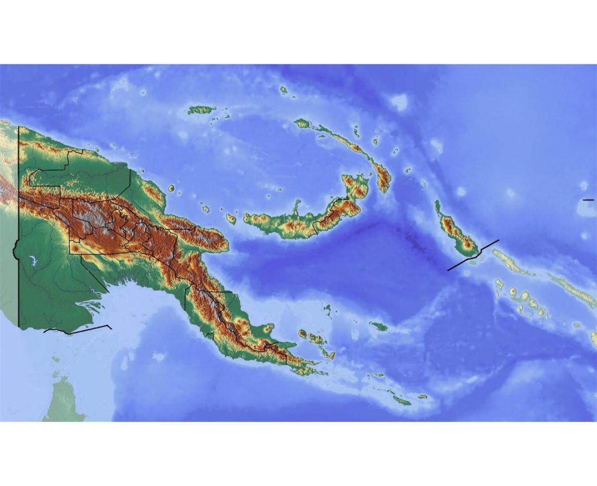 papua-Neuguinea topographische Karte