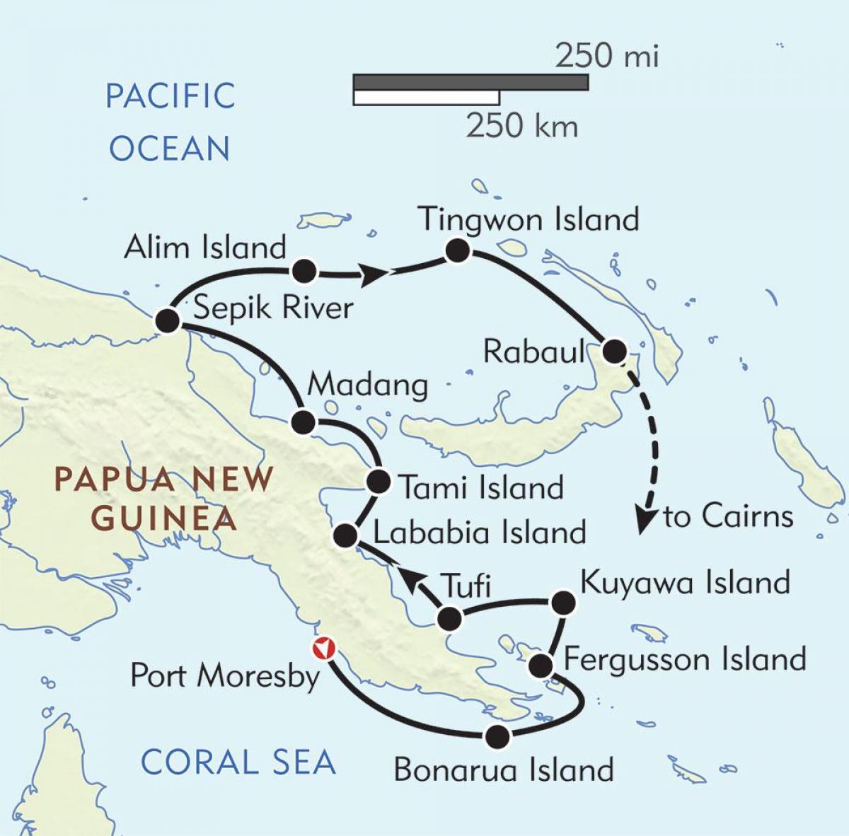 Karte von rabaul in papua-Neuguinea