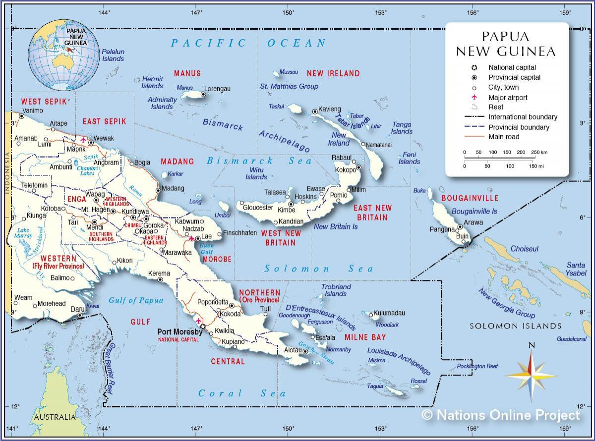 Karte der tarif papua-Neuguinea 