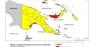 Karte von papua-Neuguinea malaria