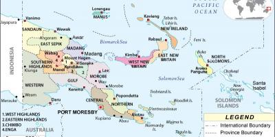Karte von papua-Neuguinea Provinzen