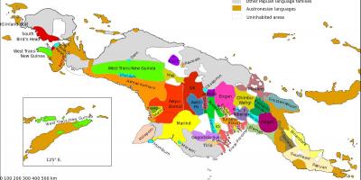 Karte von papua-Neuguinea Sprache