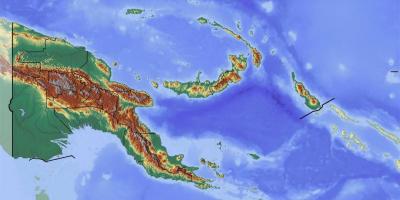 Papua-Neuguinea topographische Karte