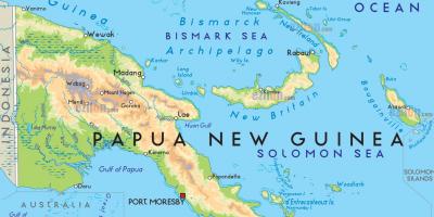 Karte von port moresby, papua-Neuguinea